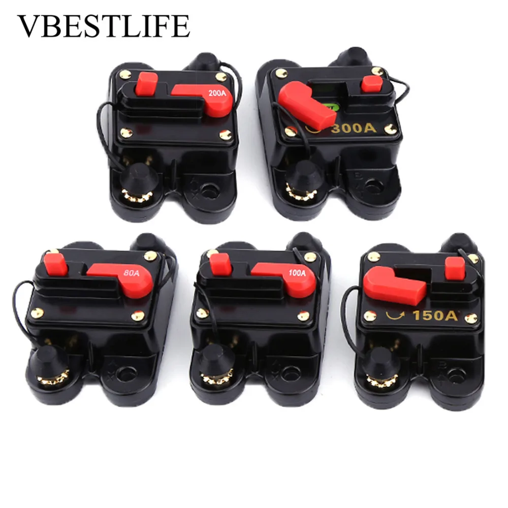 

DC 12V Circuit Breaker Voltage Relay for Car Marine Boat Bike Stereo Audio Reset Fuse(80-300A) Hot Sale