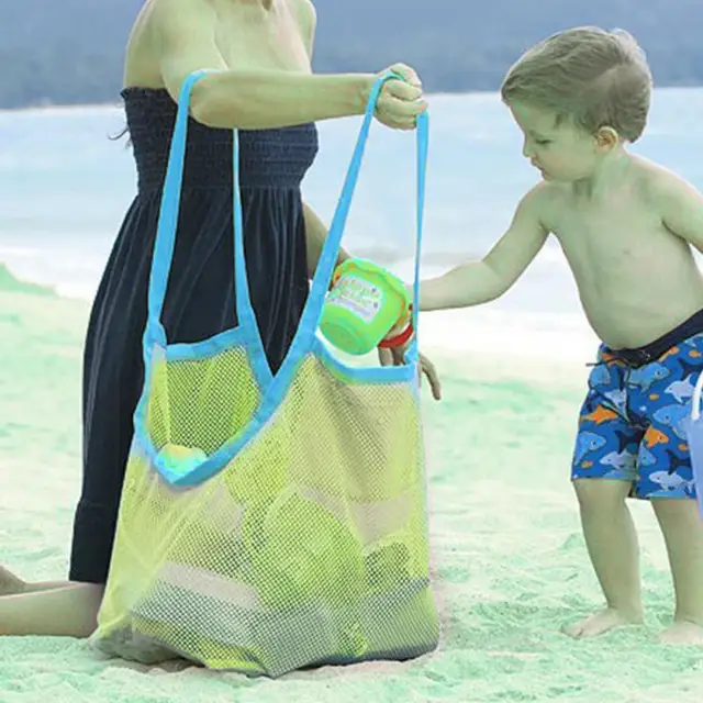 1pcs Extra Large Family Mesh Beach Bag Tote Backpack Toys Towels 1pcs Extra Large Family Mesh Beach Bag Tote Backpack Toys Towels Sand Away Laundry And