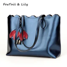 FoxTail& Lily, роскошная брендовая сумка из натуральной кожи, Большая вместительная женская сумка на плечо, летние новые модные сумки из натуральной кожи