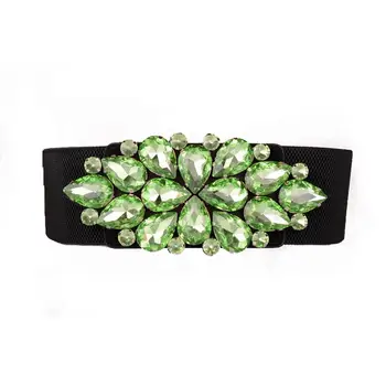 

2017 new winter dresses elastic belt for women women belt good quality rhinestone waistband free shipping