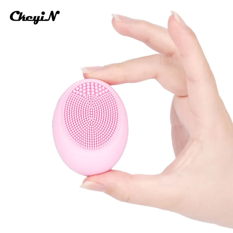 Electric Manual Two Operate Modes Silicone Facial Cleaning Brush
