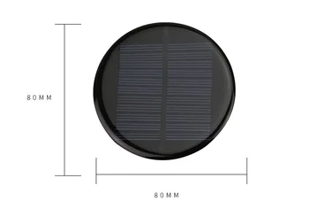 

DIY Solar Power Lithium battery charger 6V Epoxy solar panel 80mm x 80mm circle 0.6W Polycrystalline solar cell module 10pcs/Lot