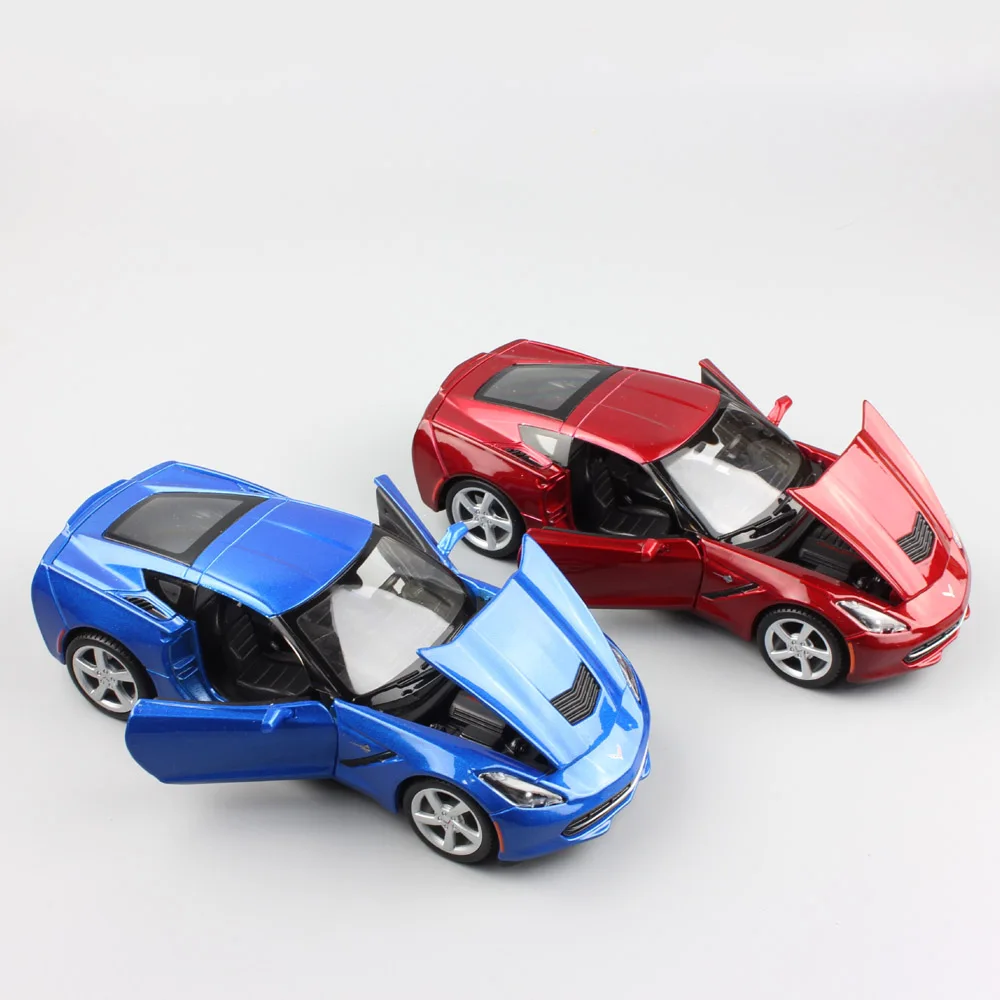 

1:24 Scale 2014 Chevrolet Corvette Chevy Stingray Coupe C7 Vette metal diecast model miniature auto sports car toys gift for boy
