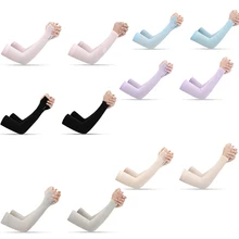 1 пара УФ Защита охлаждения или грелка рукава для мужчин и женщин Солнцезащитный Перчатки для бега Баскетбол Велоспорт Вождение