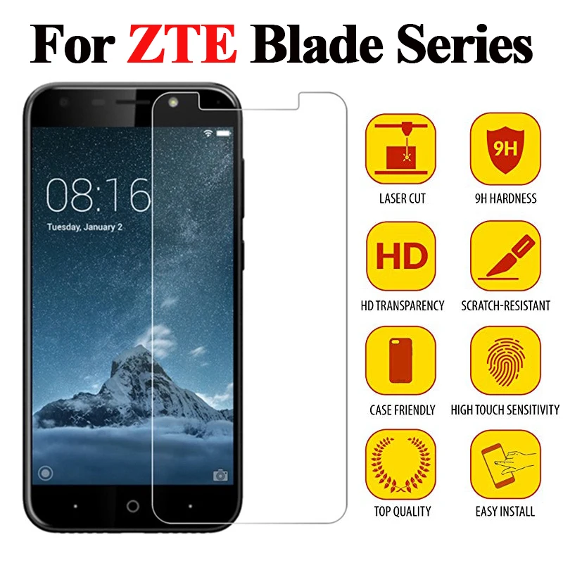 

protective glass for zte blade a510 v7 light lite v7lite a6 v6 v 7 v8 a520 a601 a v 7 6 8 glas temper screen protector tempered