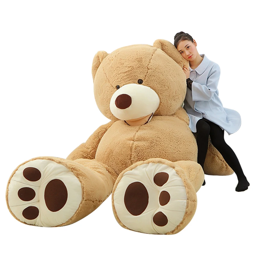1 шт. игрушек большой размер 200 см Американский гигантский медведь шкура, плюшевый медведь пальто, хорошее качество, цена фабрики мягкие игрушки для девочек