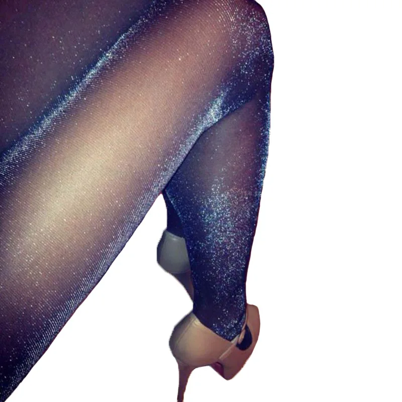 

Women Silver Color Glitter Tights Sexy Glossy Strumpfhose High Quality Shiny Pantyhose Temptation Collant Fantaisie Femme Calzas