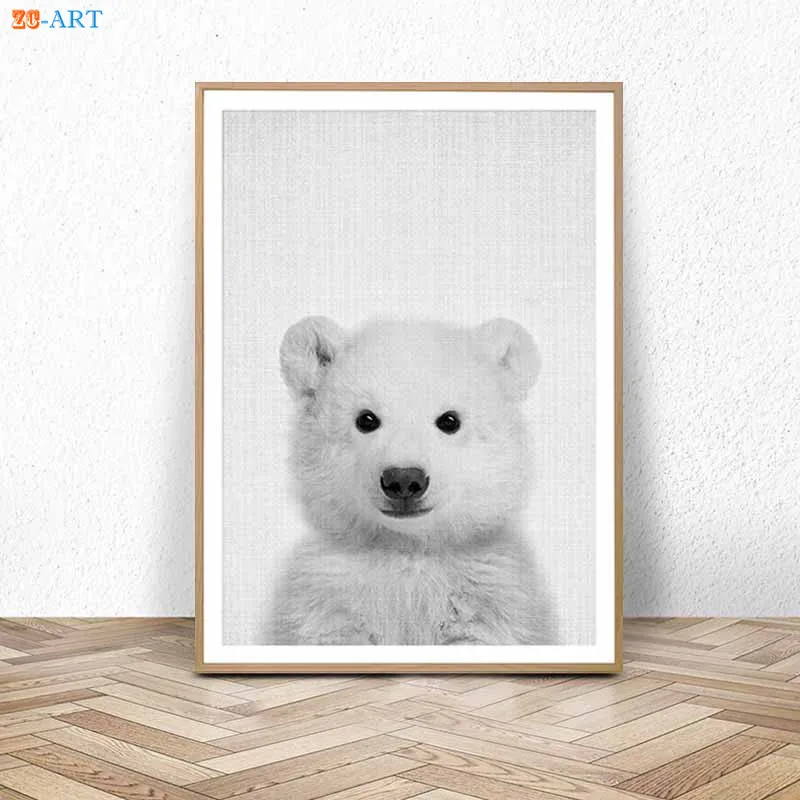 Koala Альпака Полярный медведь печать питомник Животное Декор стены искусства