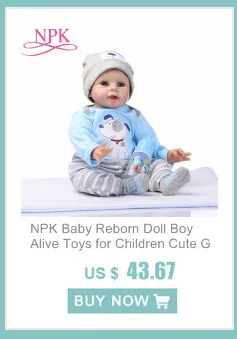 NPK Милые силиконовые куклы Reborn Baby Menina Alive 17 ''кукла для новорожденных с большими глазами Bebe подарок для маленьких девочек