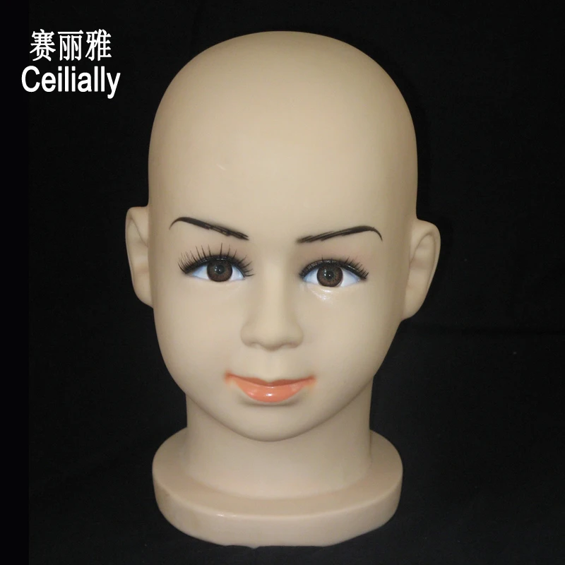 Displaying cap mannequin head Dummy Baby Boy Girl Head Plastic Lovely