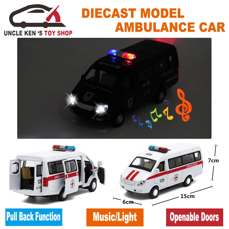 Goede Diecast Russische Ambulance Gaz Gazel Schaal Model, Metalen Auto Speelgoed Voor Jongens Of Kinderen Als Geschenken Met Functies