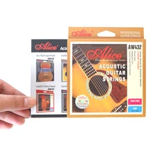 New Alice AW432 1 Set Acoustic Guitar Strings 011-052, 012-053 Light,Super Light Copper Alloy Wound Anti-Rust Guitarra Parts