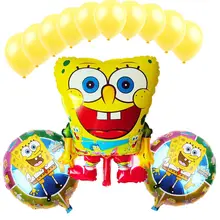 XXPWJ новинка 13 шт./партия губка Боб алюминиевый набор воздушных шаров детская Праздничная Вечеринка декоративные шары X-127