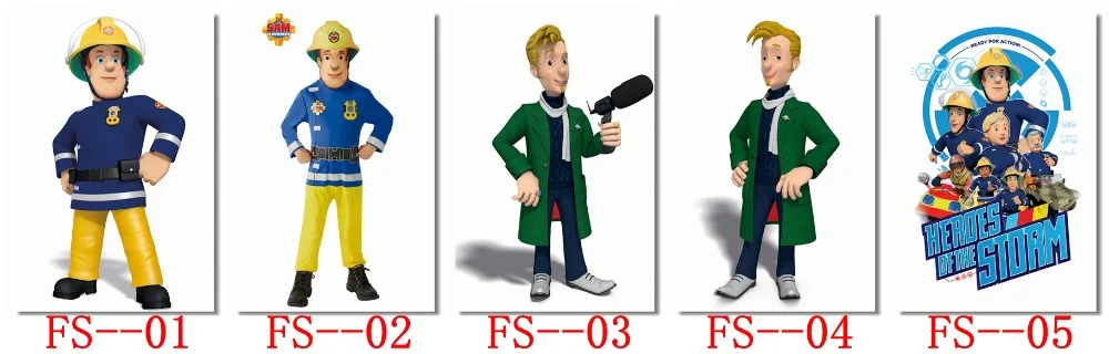 Пользовательские холст настенная Пожарный Сэм плакат Пожарный Сэм стены наклейки герои Шторм обои детская комната украшения#0618