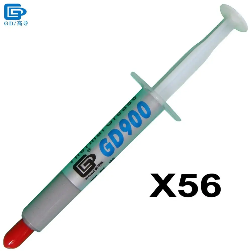 

GD900 Thermal Conductive Grease Paste Silicone Plaster Heat Sink Compound 56 Pieces High Performance Gray Net Weight 3 Grams SY3