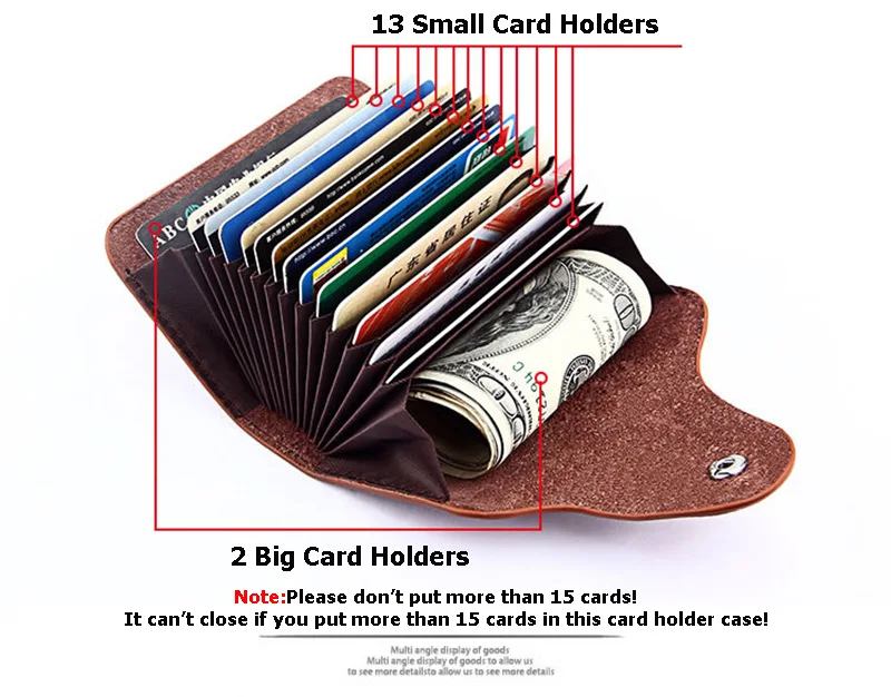 Men Women Business Card Holder Genuine Leather Credit Cards Organizer Bank Card Case Money Wallet Cardholder Porte Carte PC0052 (10)