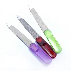 1 шт. модный двухсторонний гвоздь из нержавеющей стали для маникюра и педикюра инструмент для ногтей с цветной ручкой массаж