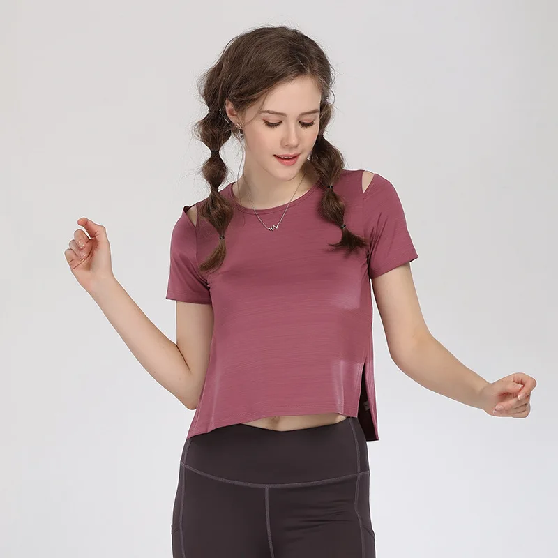 

Women Summer Running Shirt Short Sleeve Sport Tank top Slim Gym Shirts Quick Dry Women Yoga Top Fitness T Shirt Workout Gym Tops