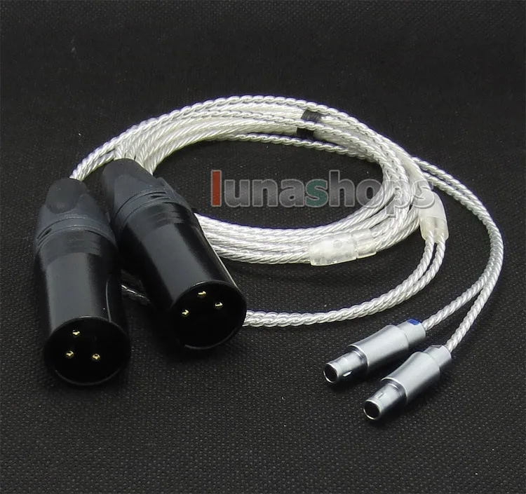 LN004731 3pin XLR Male PCOCC + Silver Plated Cable for Sennheiser HD800