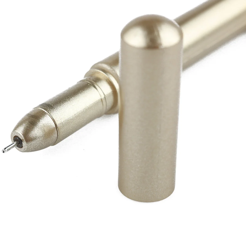 2 шт. новые ретро креативные перо прочная гладкая металлическая ручка черные чернила нейтральная ручка персональные канцелярские принадлежности