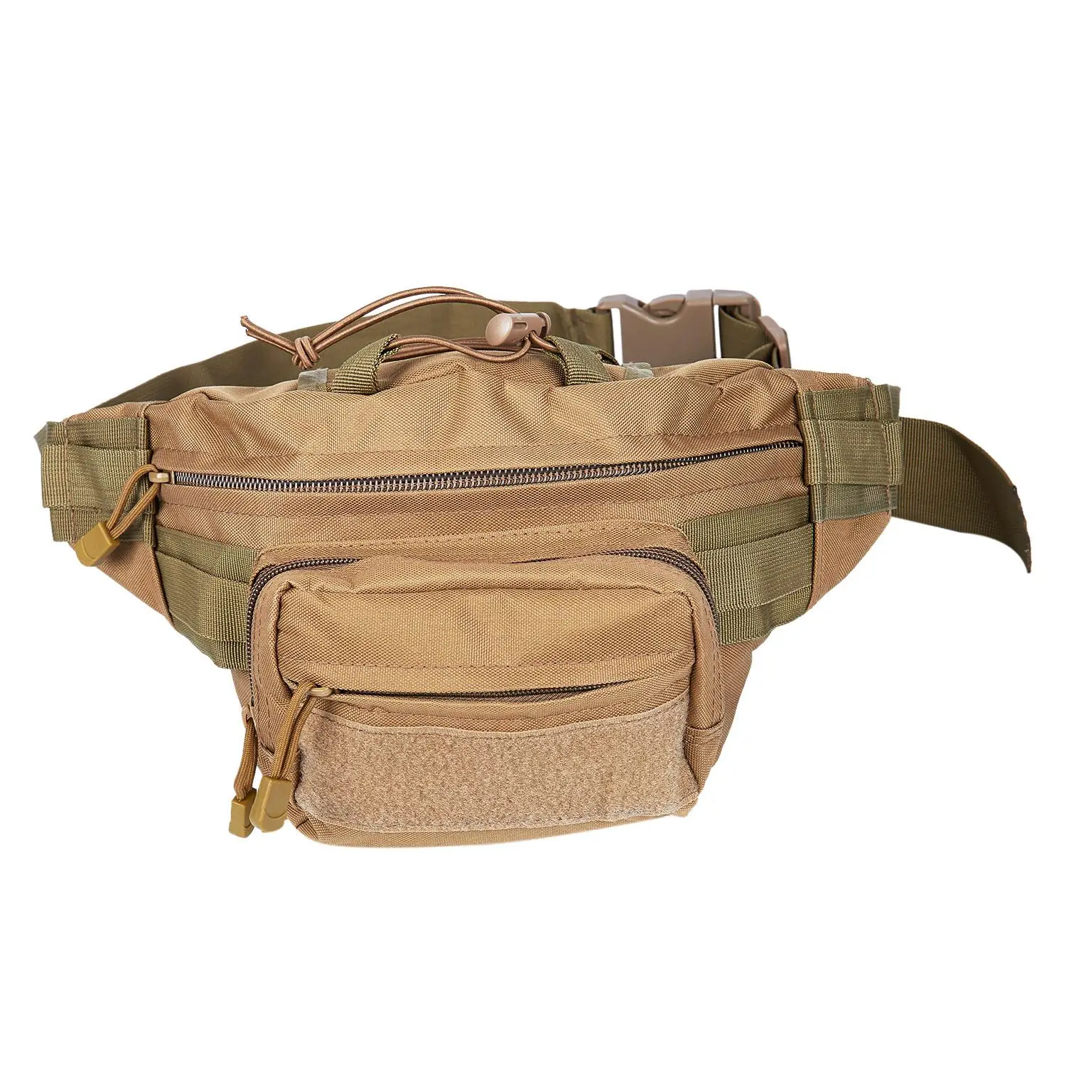 FGGS водонепроницаемые сумки на молнии, Спортивная поясная сумка с регулируемым ремнем - Цвет: Khaki