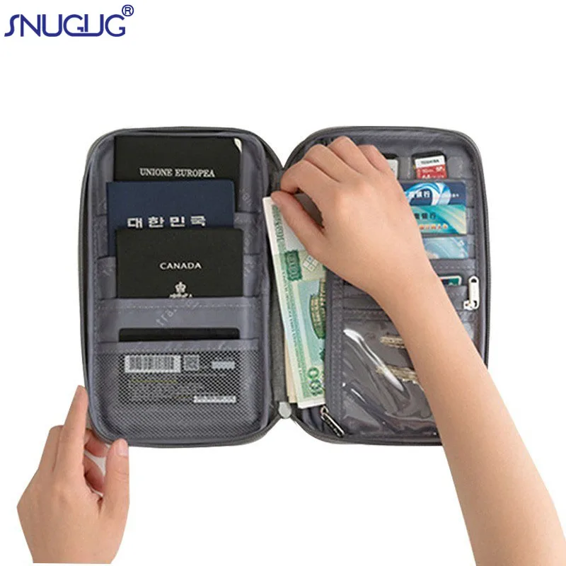 

SNUGUG New Cationic Fabric Travel Organizer Passport Holder Card Package Credit Card Holder ,Multi-functional Travel Accessories
