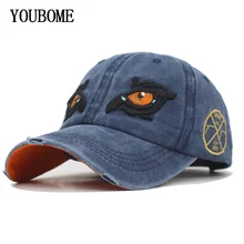 YOUBOME/хлопковая брендовая бейсболка для мужчин, женские кепки Snapback, кепки s для мужчин, винтажная Кепка кость для глаз с вышивкой в стиле ретро, шапка для папы