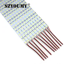 SZYOUMY SMD 5630 Светодиодный Жесткая светодиодная лента двухрядная 144 светодиодный S 1 м DC 12 В светильник для шкафа холодный белый 12 мм PCB