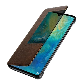 

Premium leather case for Huawei Mate 20 / Mate 20 Pro holster retro cover coque (Not Smart , need to set the screen display)
