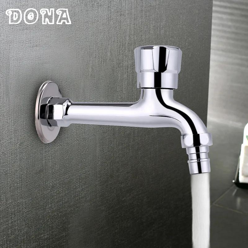 Cold Water Tap Washing Machine Faucet extra long chrome wall mounted