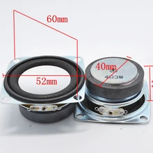 2 шт 52 мм " дюймов 4 Ом 4 Ом 3 Вт полный диапазон аудио динамик стерео нч динамик громкий динамик