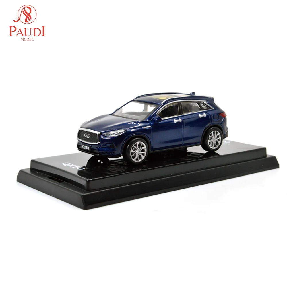 Модель Paudi 1/64 в масштабе 1:64 масштаб Infiniti QX50 2018 синяя модель автомобиля под