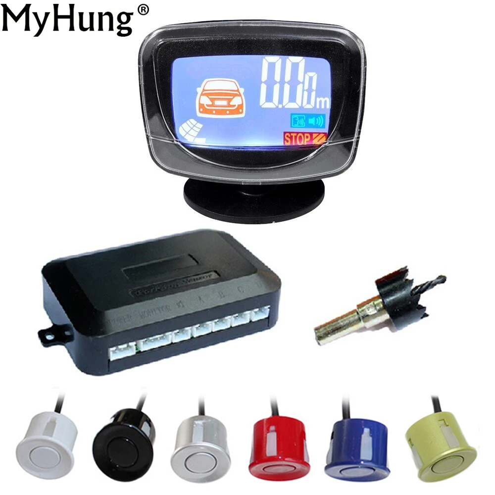 Parking Sensor Car LCD Display LCD 4 Reverse Parking Sensors Backup