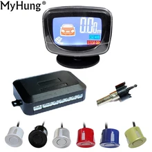 Parking Sensor Car LCD Display LCD 4 Reverse Parking Sensors Backup Radar Detector System Kit For All Car 1set