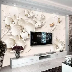 Beibehang заказ обои 3d росписи современный минималистский papel де parede ювелирные изделия цветок задний план обои для стен