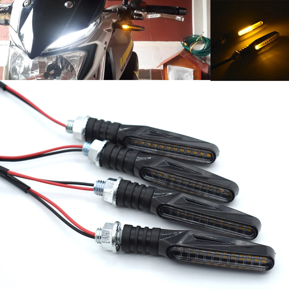

Universal Motorcycle LED Flexible Turn Signal Indicator Amber Light For Kawasaki ZG1000 CONCOURS GTR1000 1992-2006