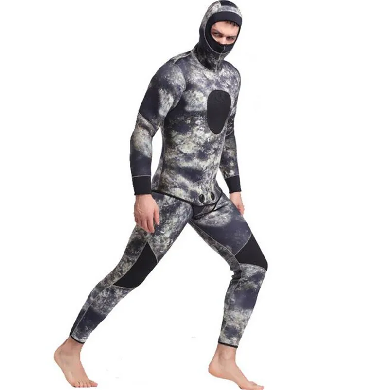 SBART 3MM 5MM Neoprene Dive Wetsuit Warm Winter Swimming Surfing Long Sleeve Hooded Two-piece Thicker Diving Swimming SBART 3MM 5MM Neoprene Dive Wetsuit Warm Winter Swimming Surfing Long Sleeve Hooded Two-piece Thicker Diving Swimming