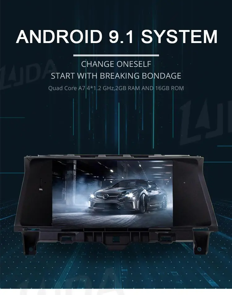 Best LJDA 1 Din Android 9.1 Car Radio For Honda Accord 2008-2015 WIFI Car Multimedia Player Stereo GPS Navigation DVD IPS Auto Audio 1