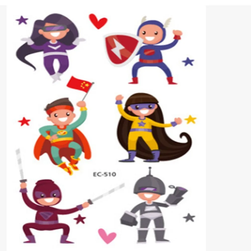 

Fashion Cartoon Temporary Tattoo Cute Tattoo Pattern Sticker Non-toxic Materials Art Waterproof Tatoo for Kids