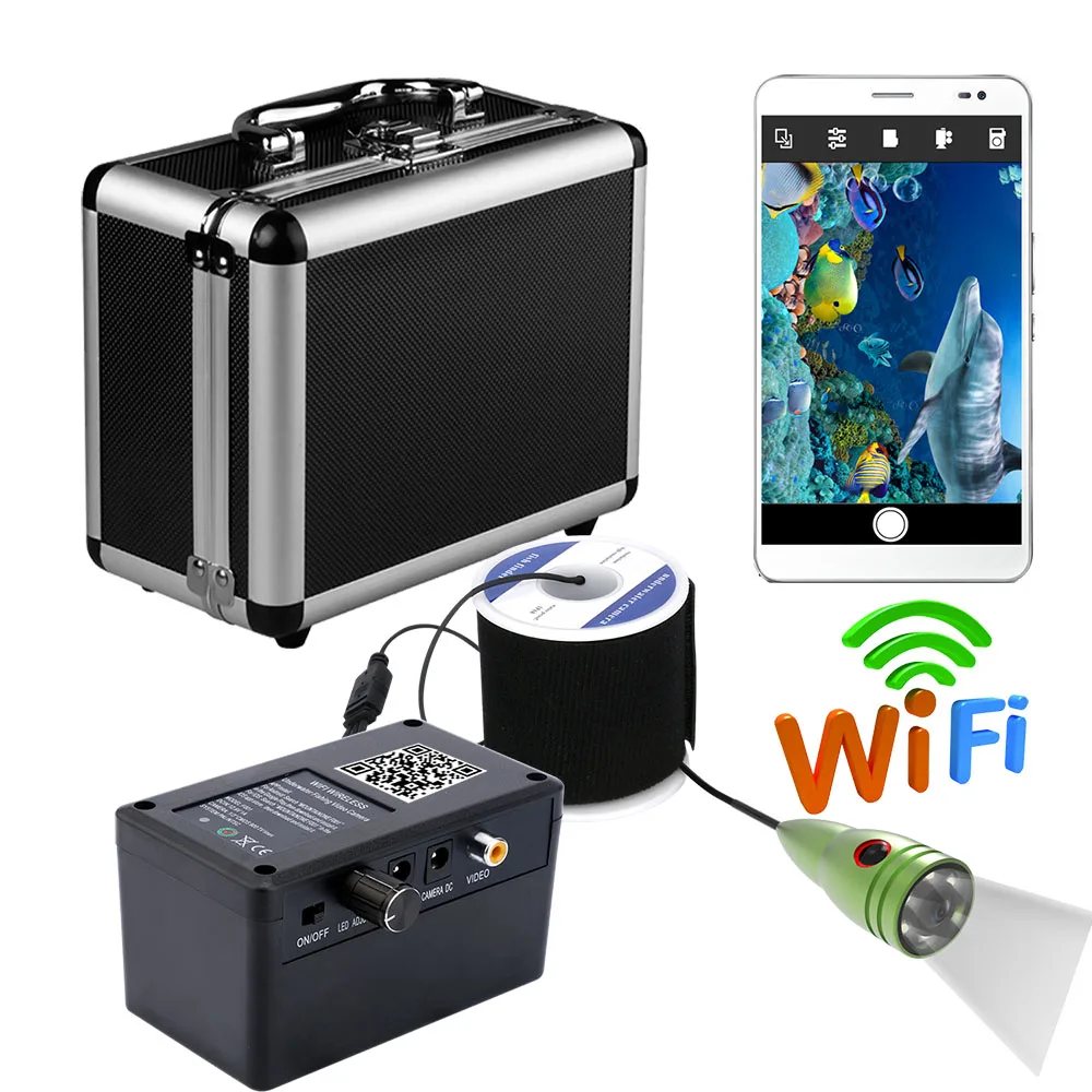 

PDDHKK Wi-Fi Wireless Underwater Fishing Camera 6pcs 1W White LEDs Video Recording For IOS Android APP Real time Viewing