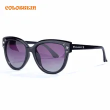 COLOSSEIN Sunglasses Women Street Fashion New Arrival Eyewear Oversized Black Frame Polarized Glasses