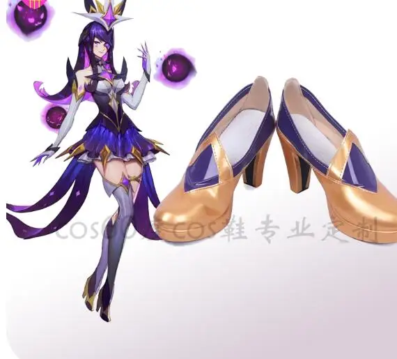 LOL Syndra Темный странный звезда Хранитель Ver. Обувь на высоком каблуке для