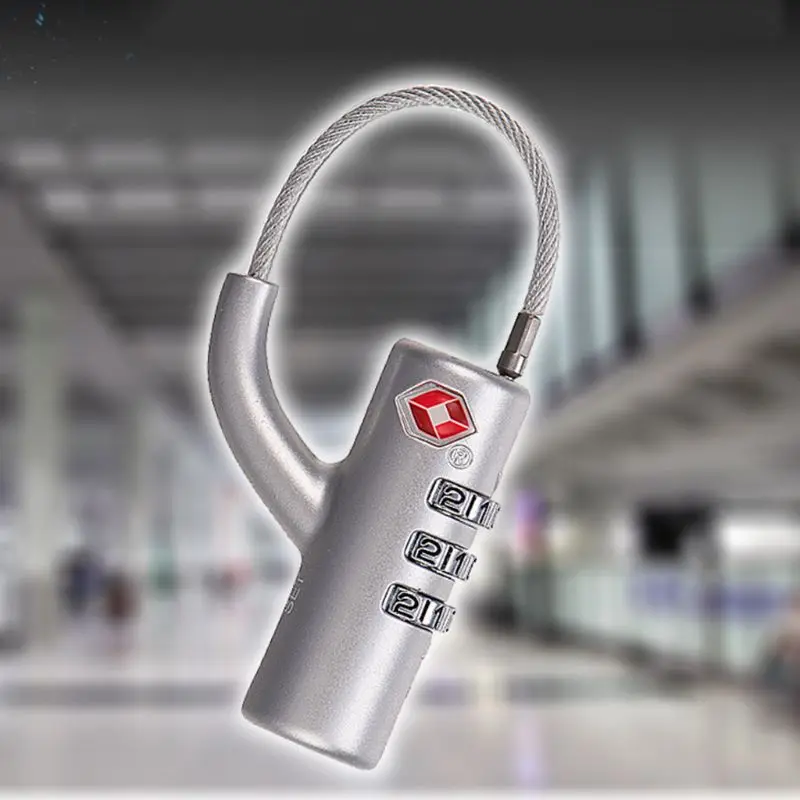 

Metal 3 Digit Combination Lock Travel Luggage Suitcase Resettable Code Padlock