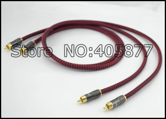 HI Fi RCA кабель 6N OFC аудио с позолоченным терминалом 1 м кабель|ofc audio cable|rca cableaudio cable |