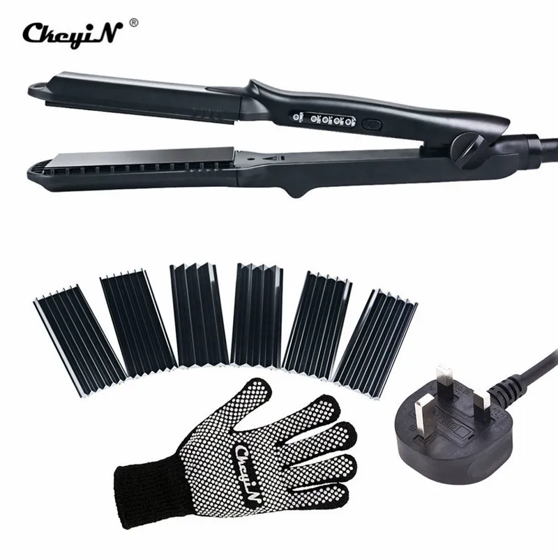 CkeyiN 4-в-1 Сменные пластины выпрямитель для волос и щипцы для завивки щипцы инструмент для укладки волос для сухих волос
