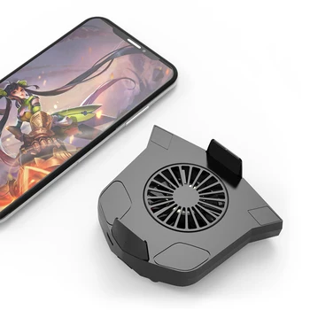 

Portable Mobile Phone Gameing Cooling Pad Phone Holder Bracket Cooling Fan Radiator For 4-6.4inch Smart Phone Game Cooler
