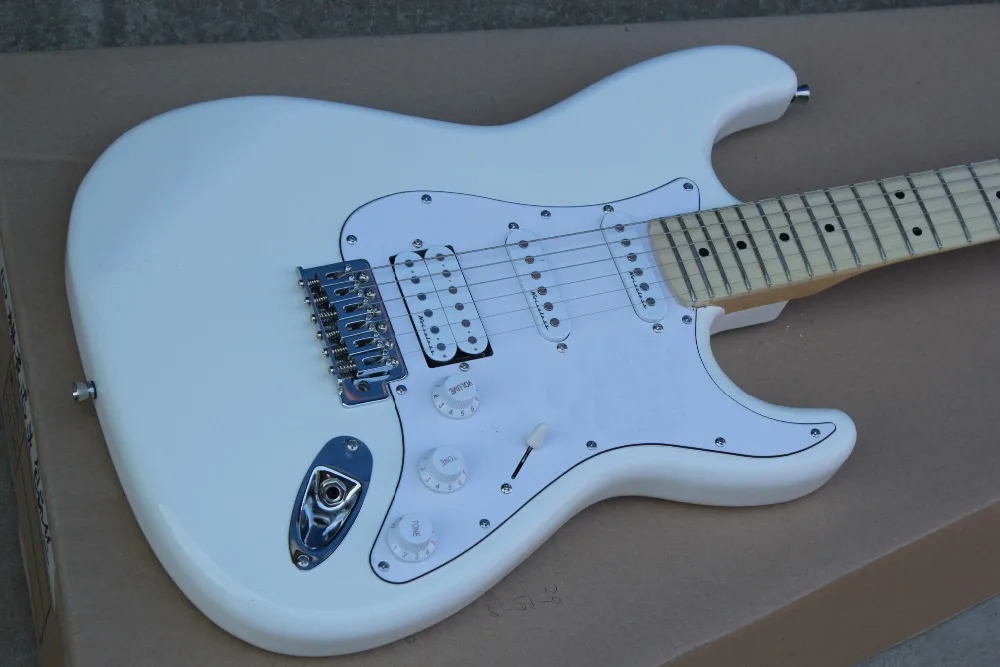 

Factory store white maple HSS pickups fretboard 6 string Electric Guitar Guitarra