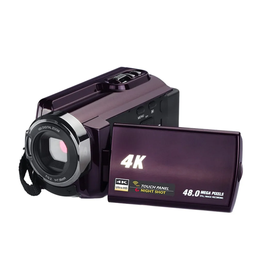 4K видеокамера 48.0MP 60 FPS Ultra HD Цифровая камера s и видео рекордер с Wifi/инфракрасным ночным видением