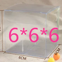 100 шт. 6*6*6 см Прозрачное водонепроницаемое ПВХ упаковочные коробки маленькая пластиковая прозрачная коробка для хранения пищевых продуктов/Ювелирные изделия/конфета Сделай Сам/подарок/косметика