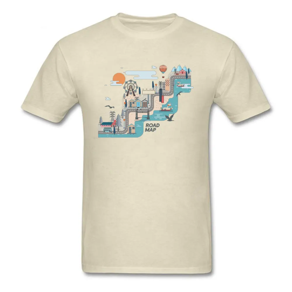 cosie 0314WD084 Tops & Tees for Men 2018 Father Day Crew Neck Pure Cotton Short Sleeve T Shirt Printed Tops Tees 0314WD084 beige
